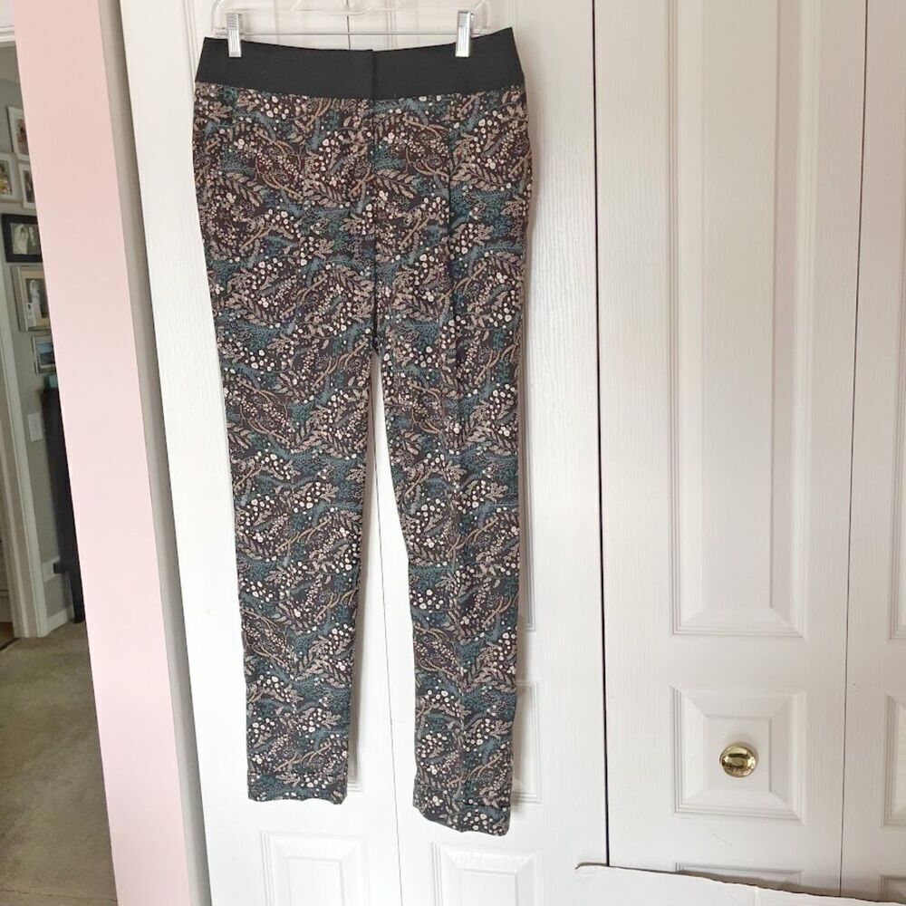 Ann Taylor Loft TALL Floral Multi Color Lightweight Skinny Slim Tapered Pants